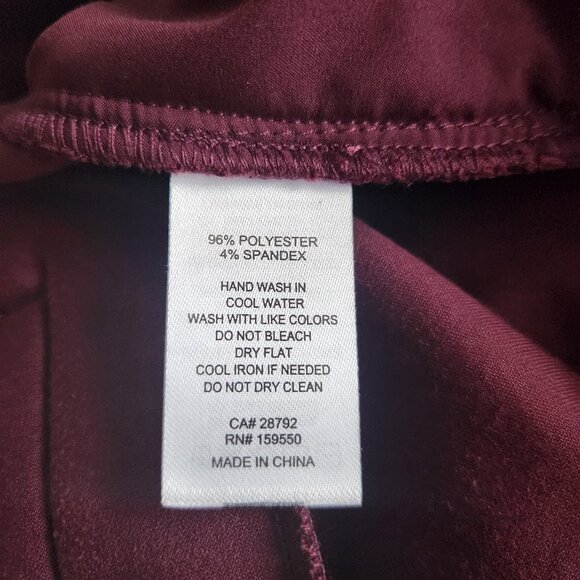 EUC Anthropologie Maison d’Amélie Burgundy Velvet Flared Pants - Sz 6 RUN LARGE - Picture 12 of 14